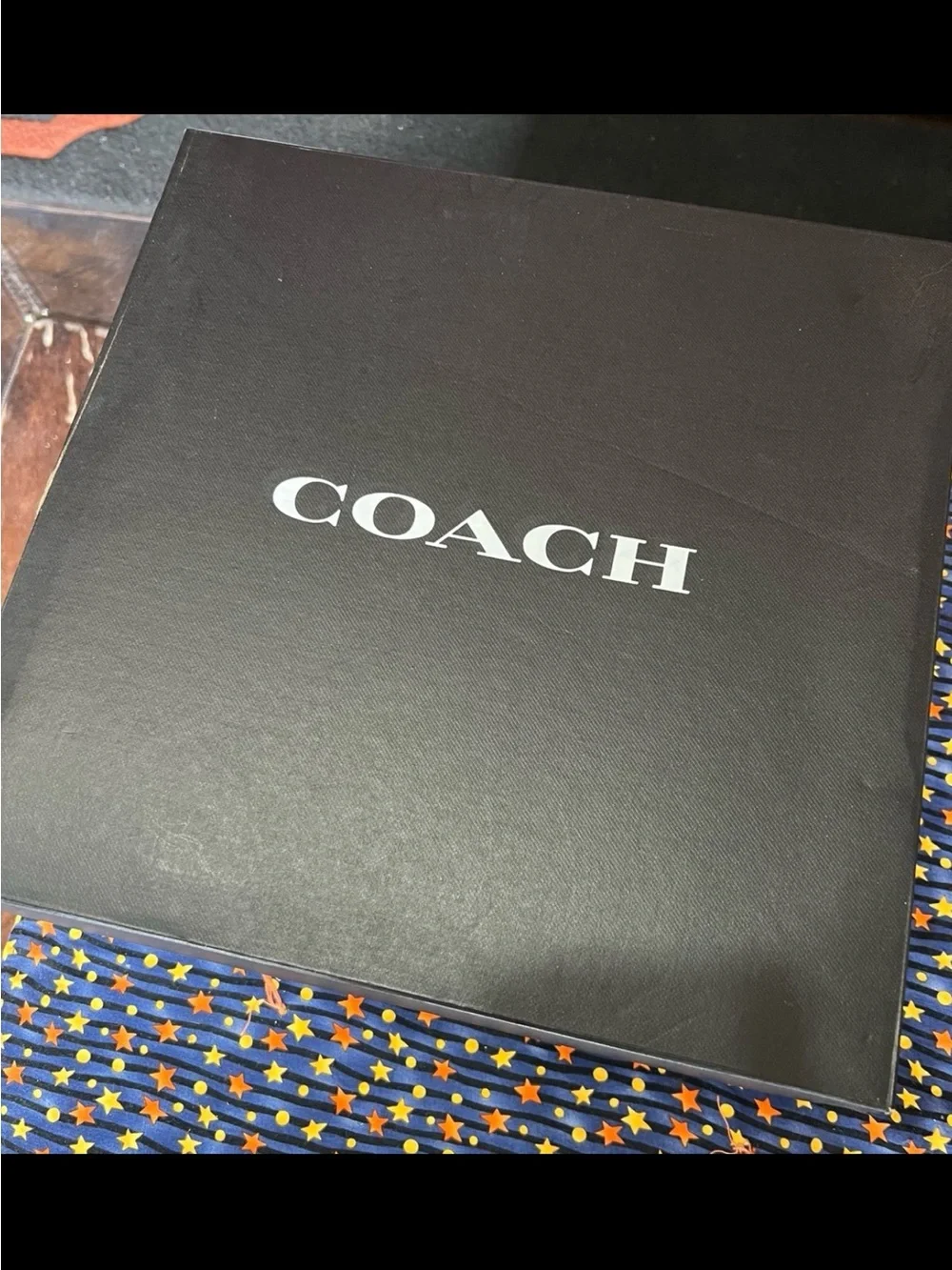 Coach Black Signature Logo Lace-Up Combat Boot